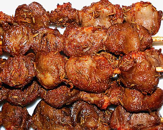 Kebab-Chicken Heart (炭烤鸡心串)